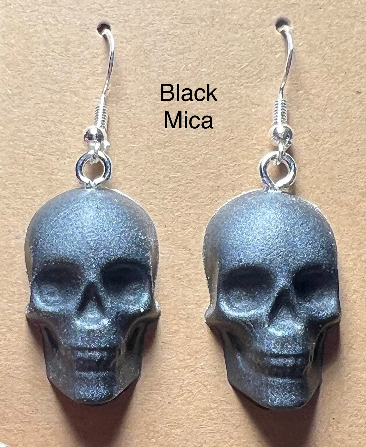 Handmade Colourful Resin Skull Earrings
