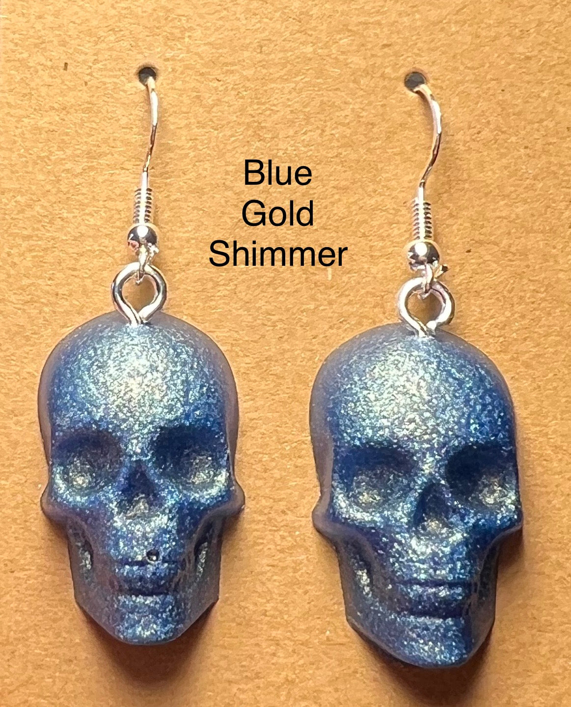 Handmade Colourful Resin Skull Earrings