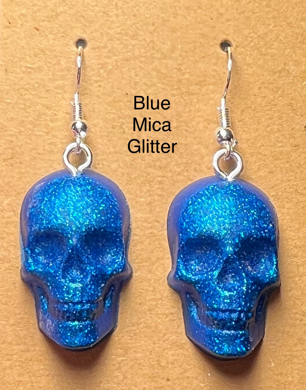 Handmade Colourful Resin Skull Earrings