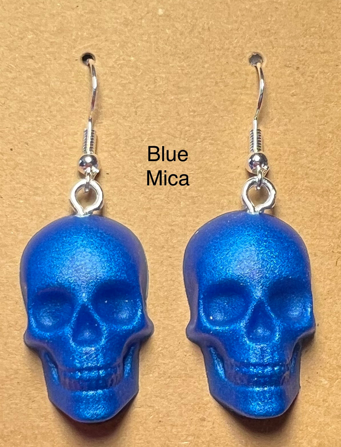 Handmade Colourful Resin Skull Earrings