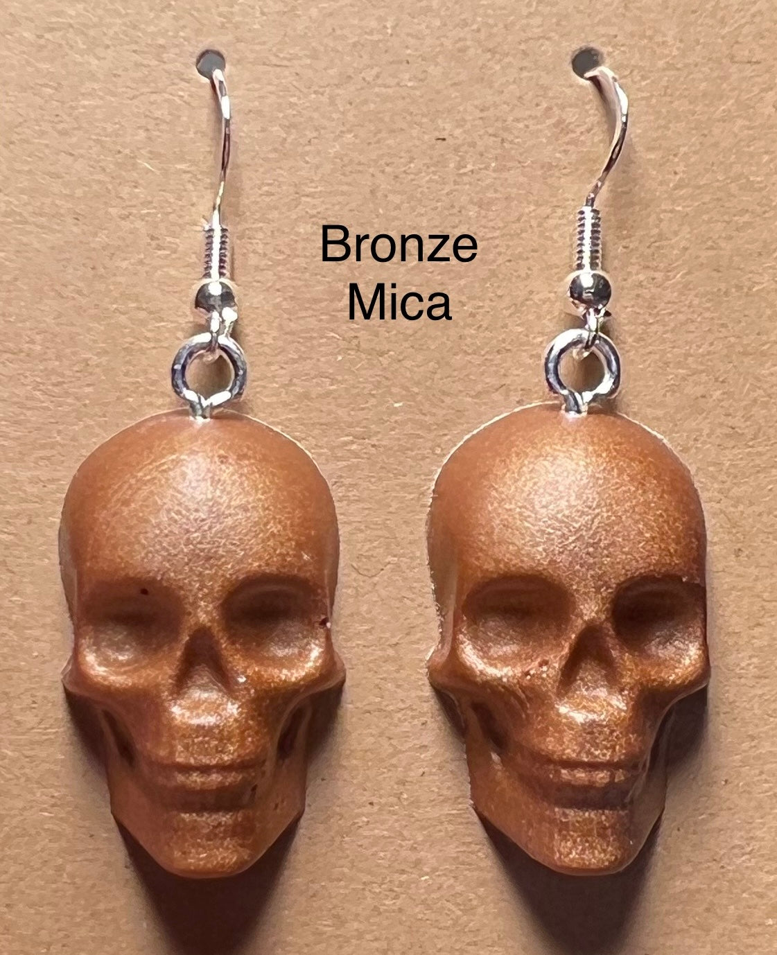 Handmade Colourful Resin Skull Earrings