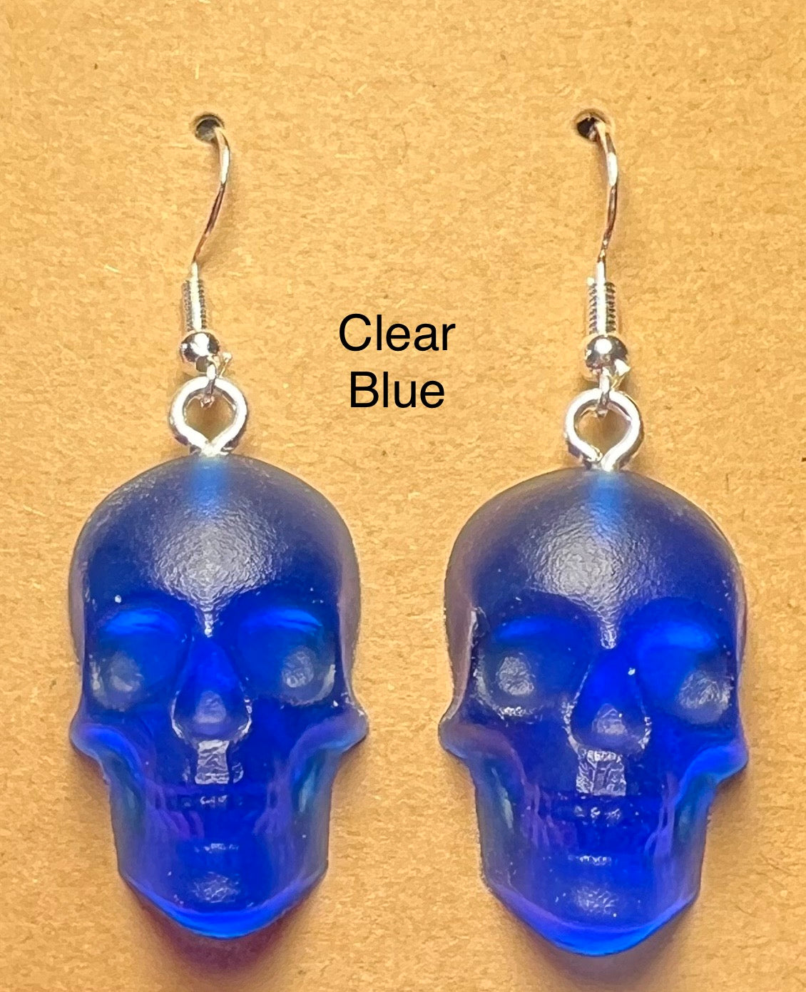 Handmade Colourful Resin Skull Earrings