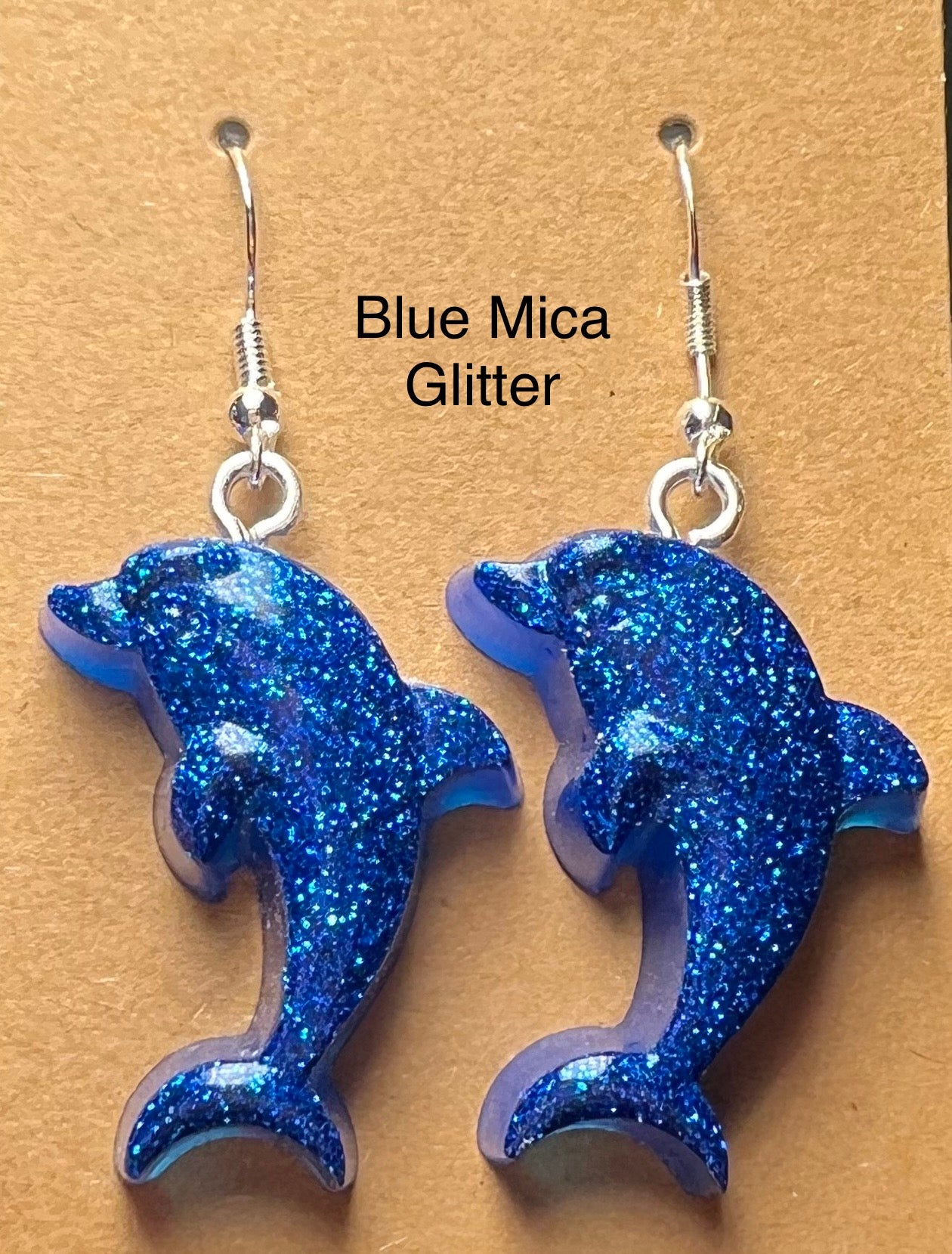 Handmade Colourful Resin Dolphin Earrings