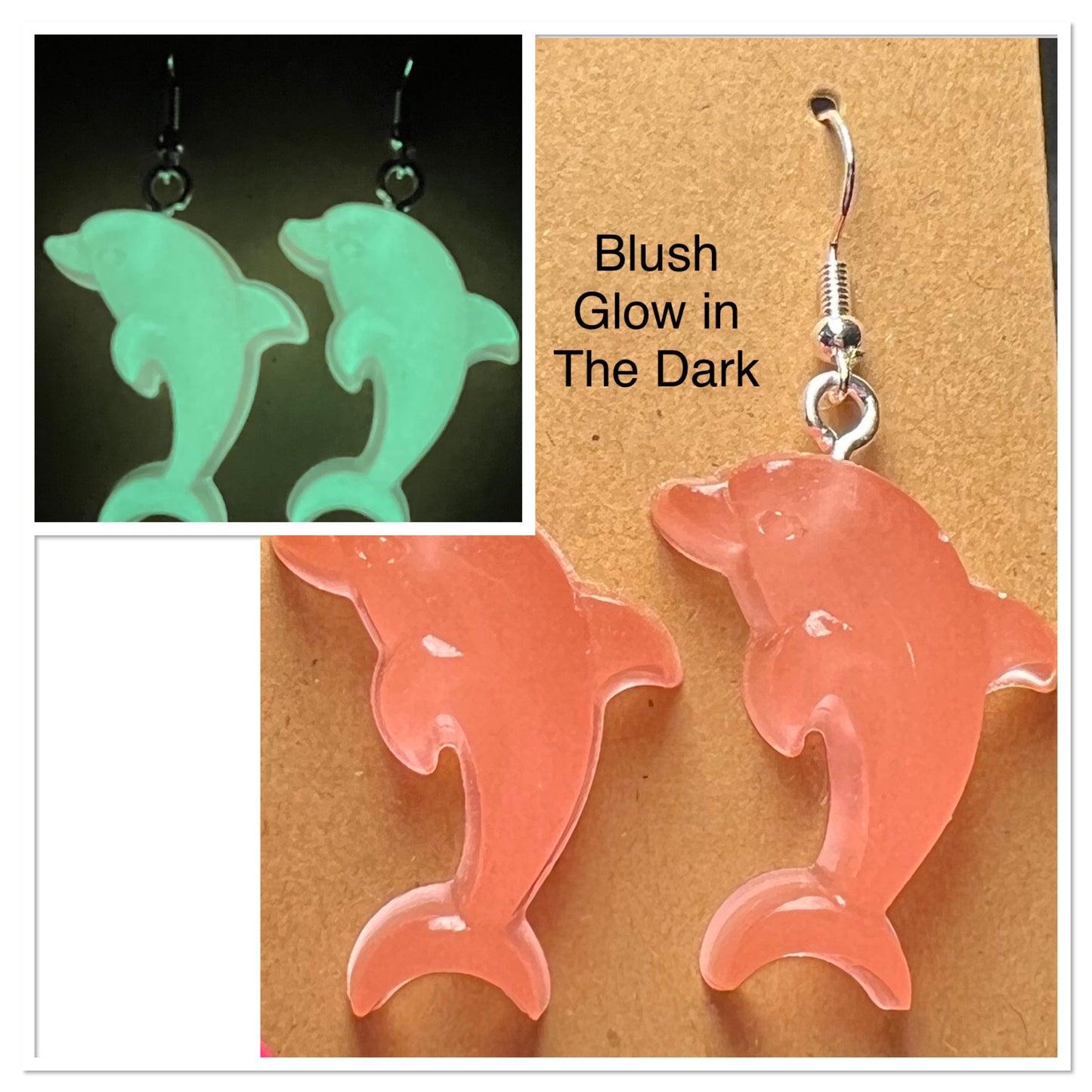 Handmade Colourful Resin Dolphin Earrings