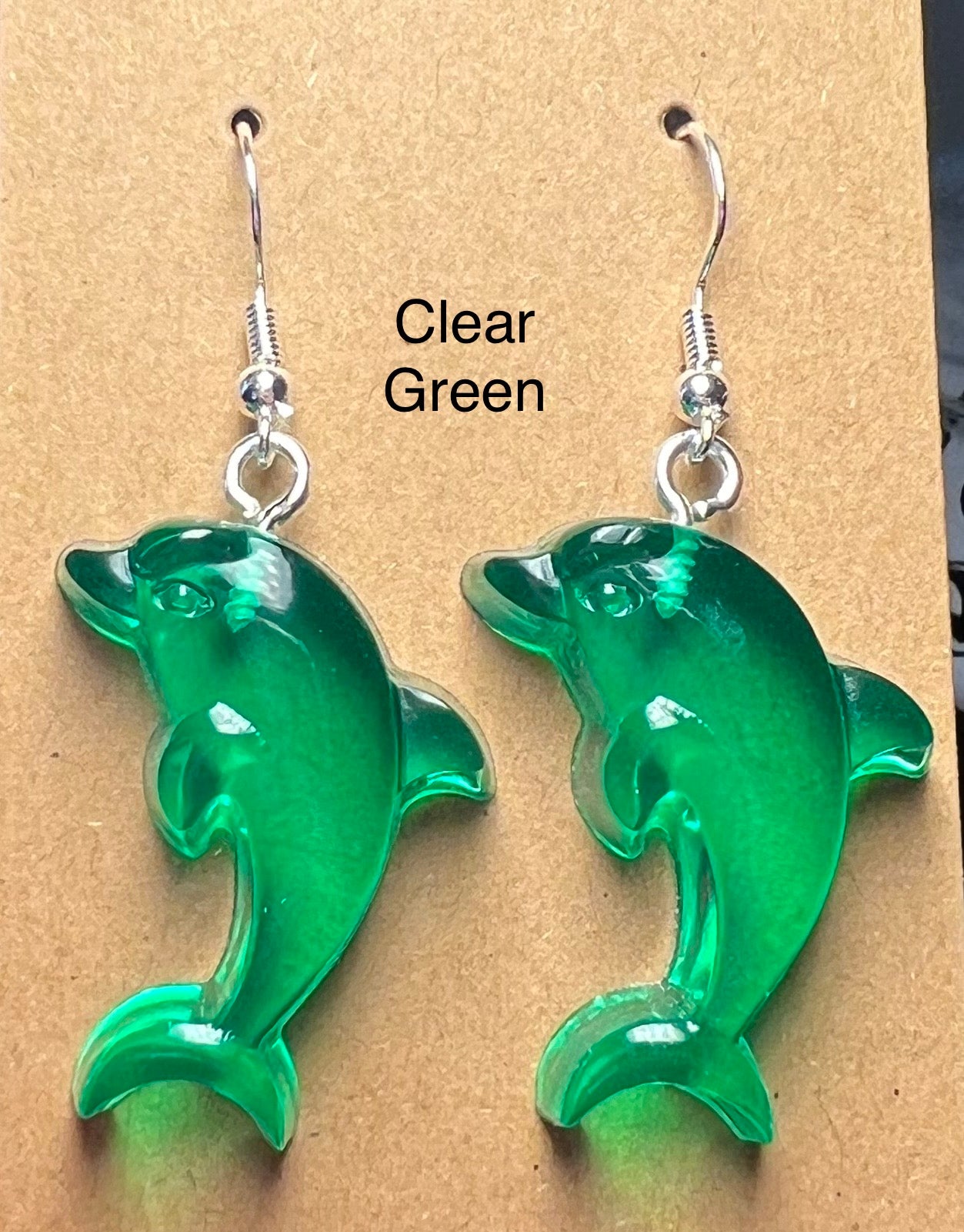 Handmade Colourful Resin Dolphin Earrings