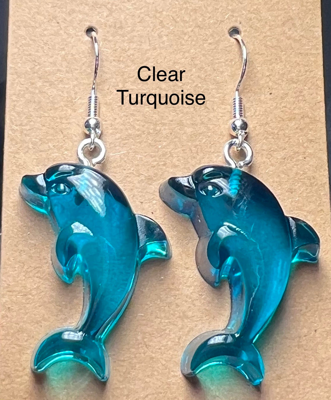 Handmade Colourful Resin Dolphin Earrings