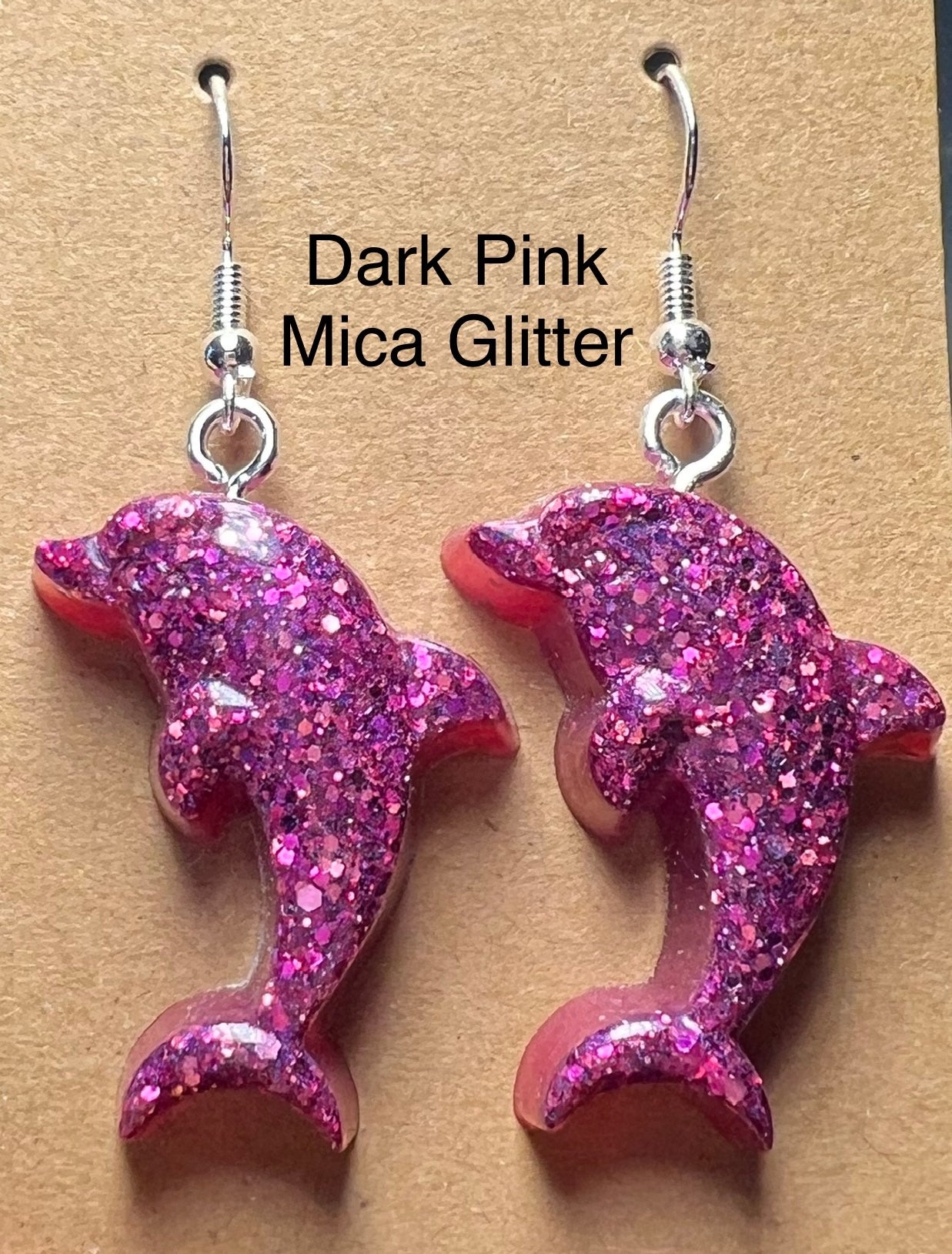 Handmade Colourful Resin Dolphin Earrings