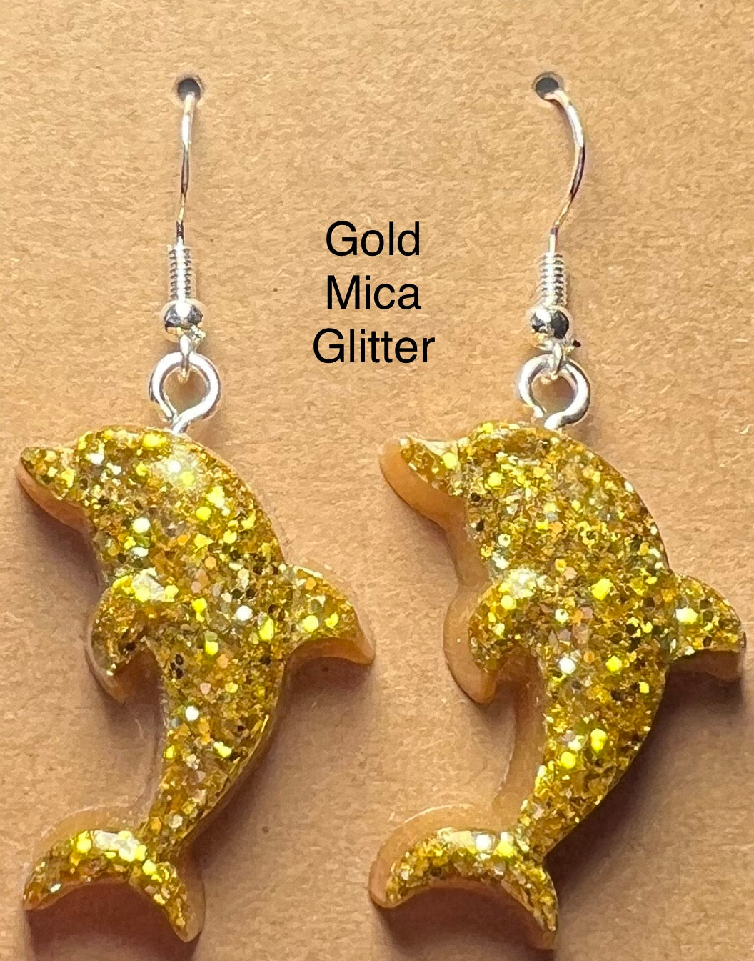 Handmade Colourful Resin Dolphin Earrings