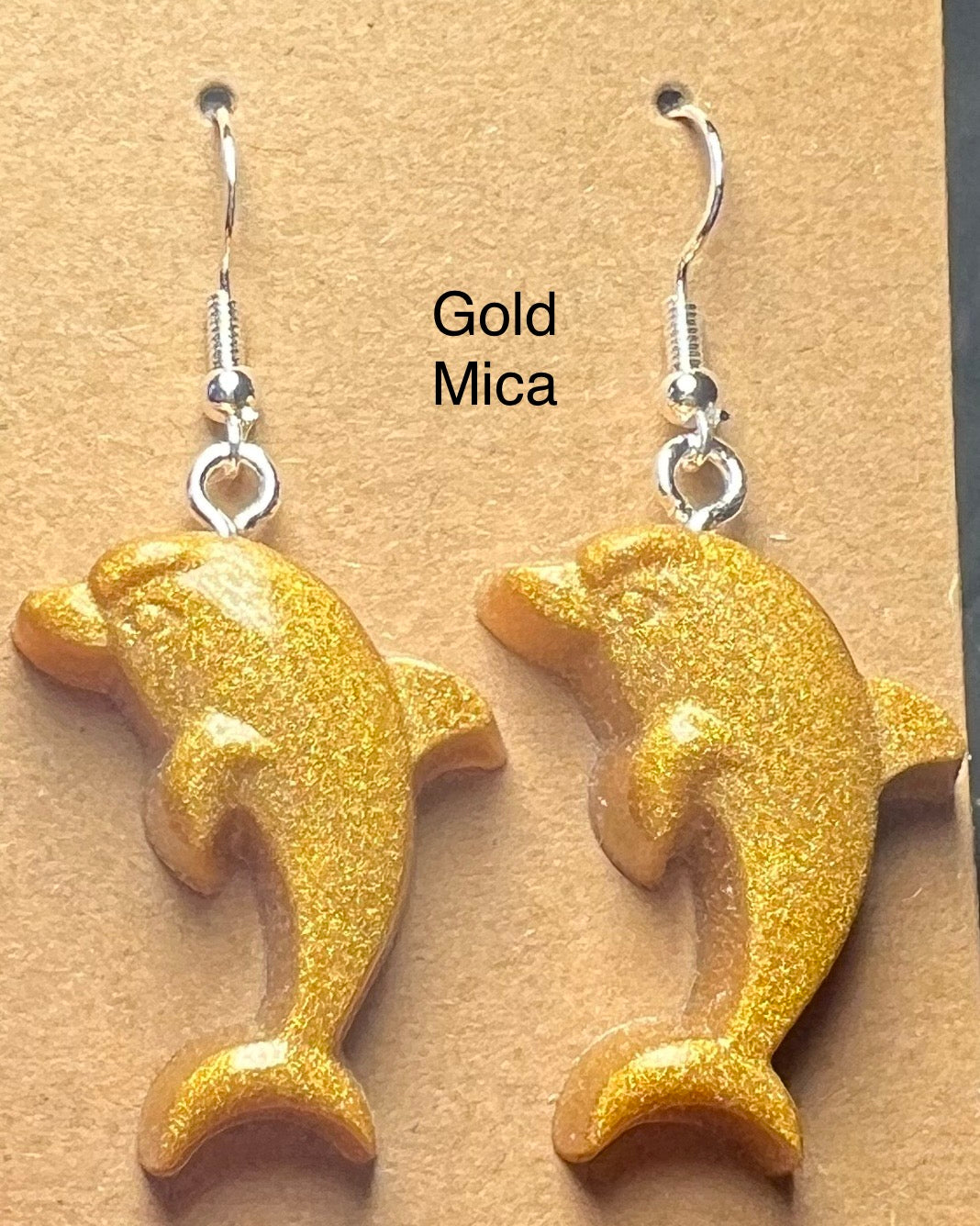 Handmade Colourful Resin Dolphin Earrings