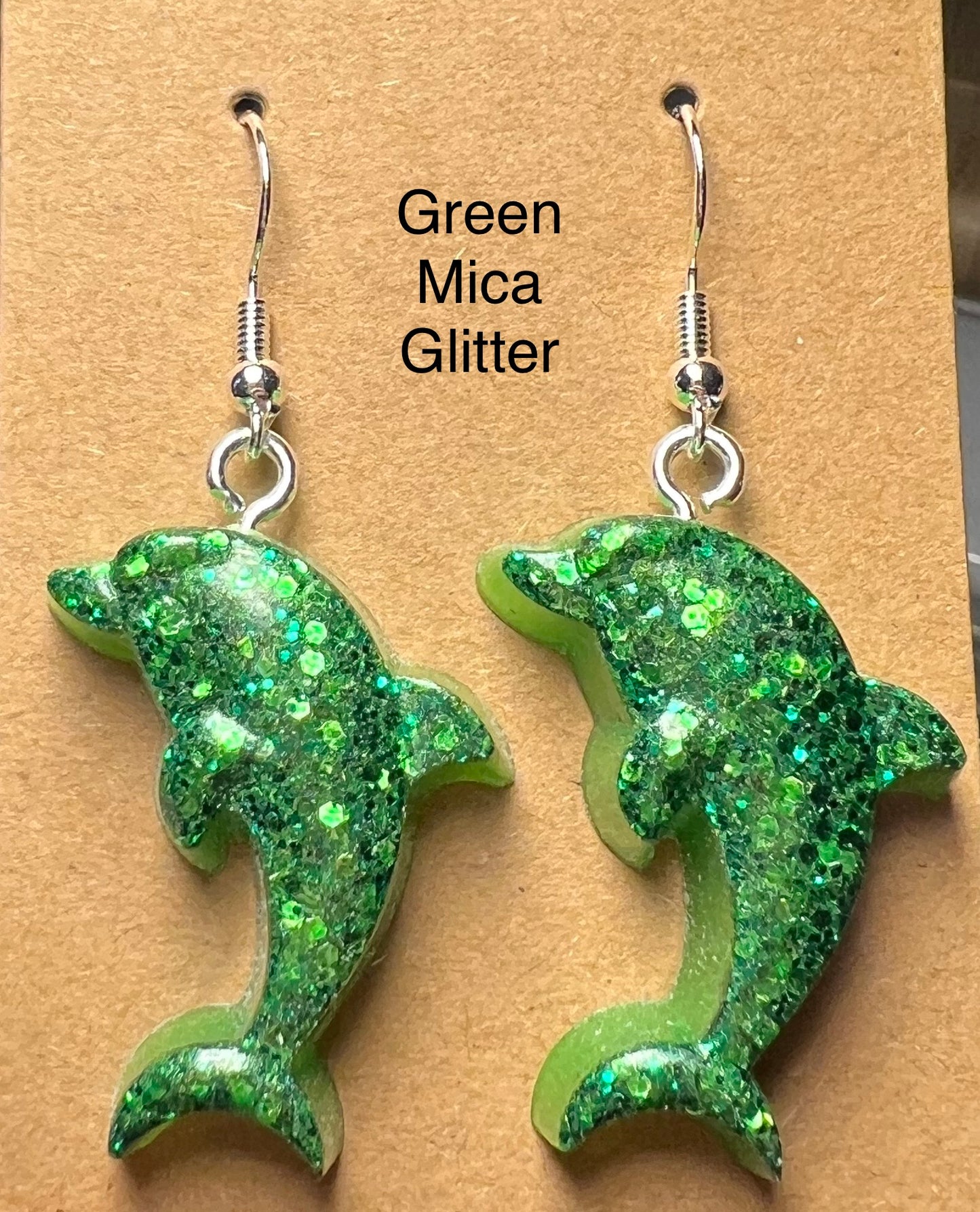 Handmade Colourful Resin Dolphin Earrings