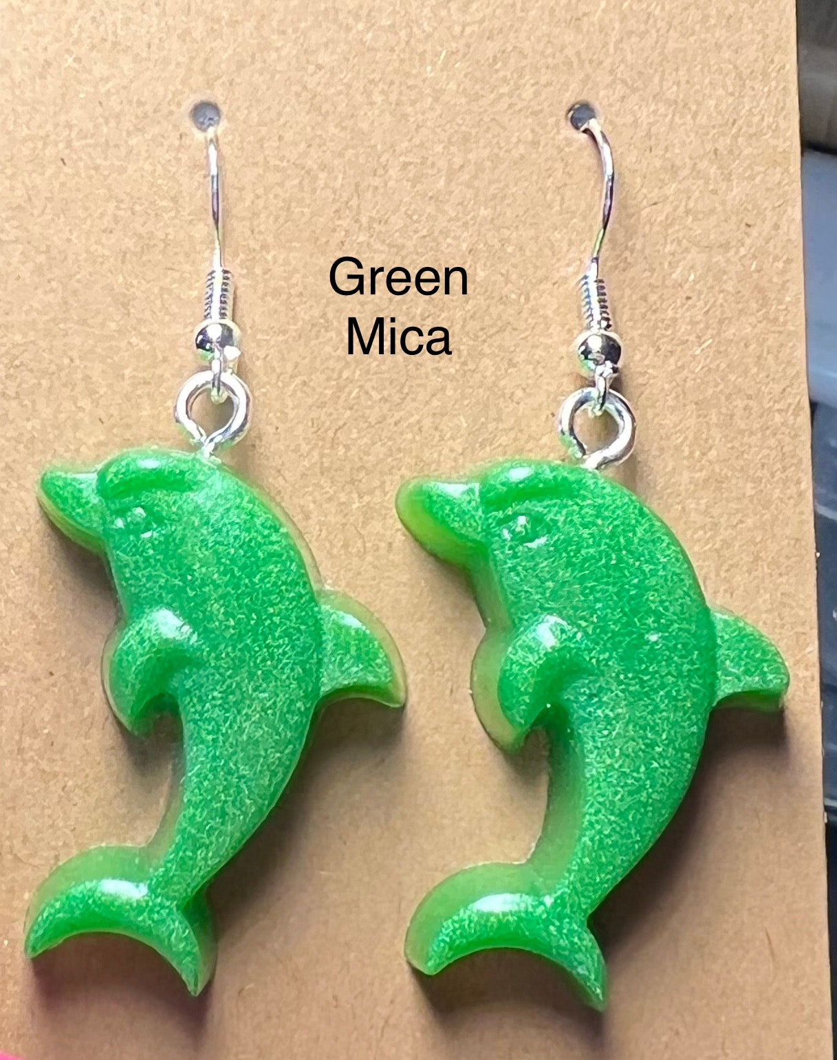 Handmade Colourful Resin Dolphin Earrings