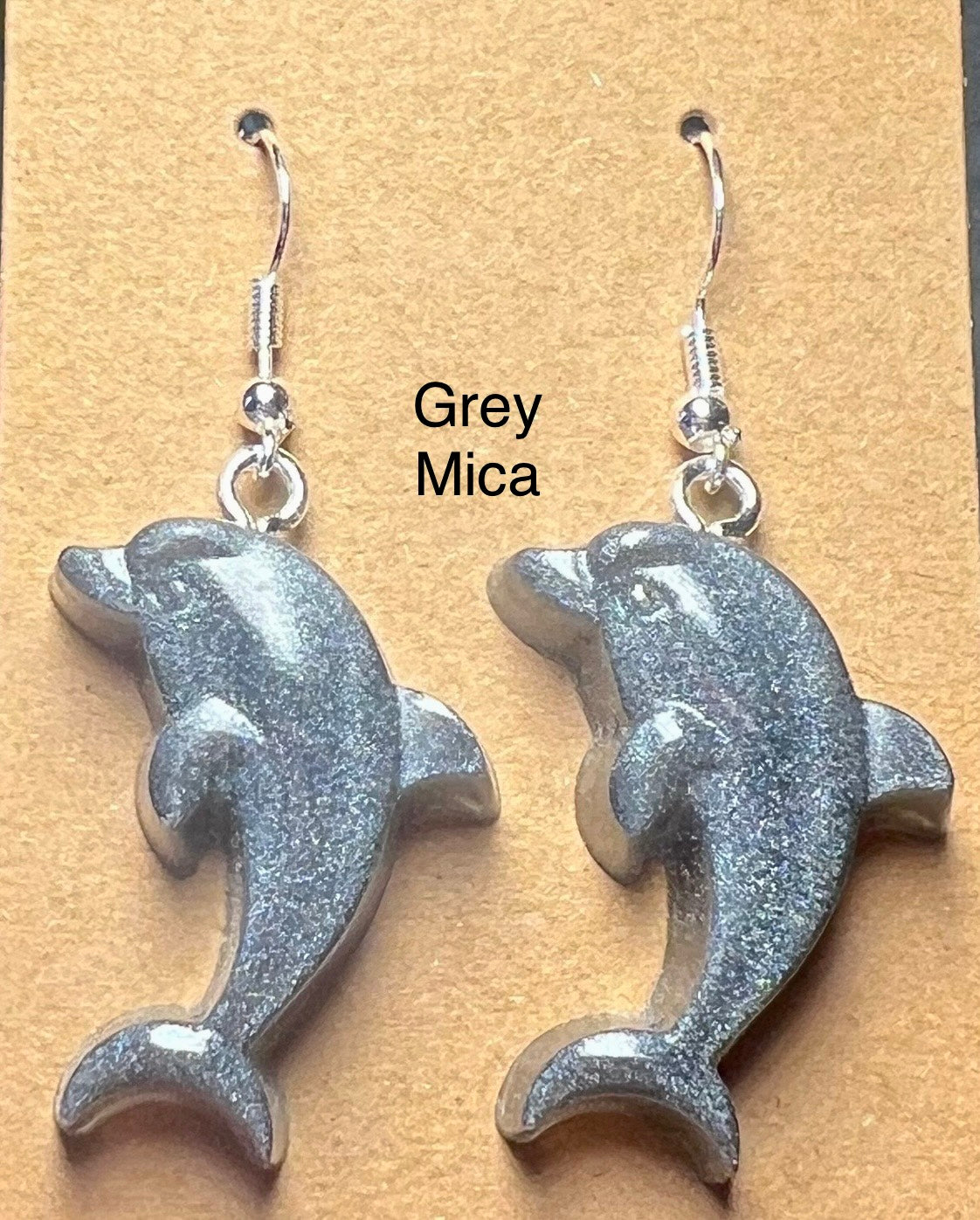 Handmade Colourful Resin Dolphin Earrings