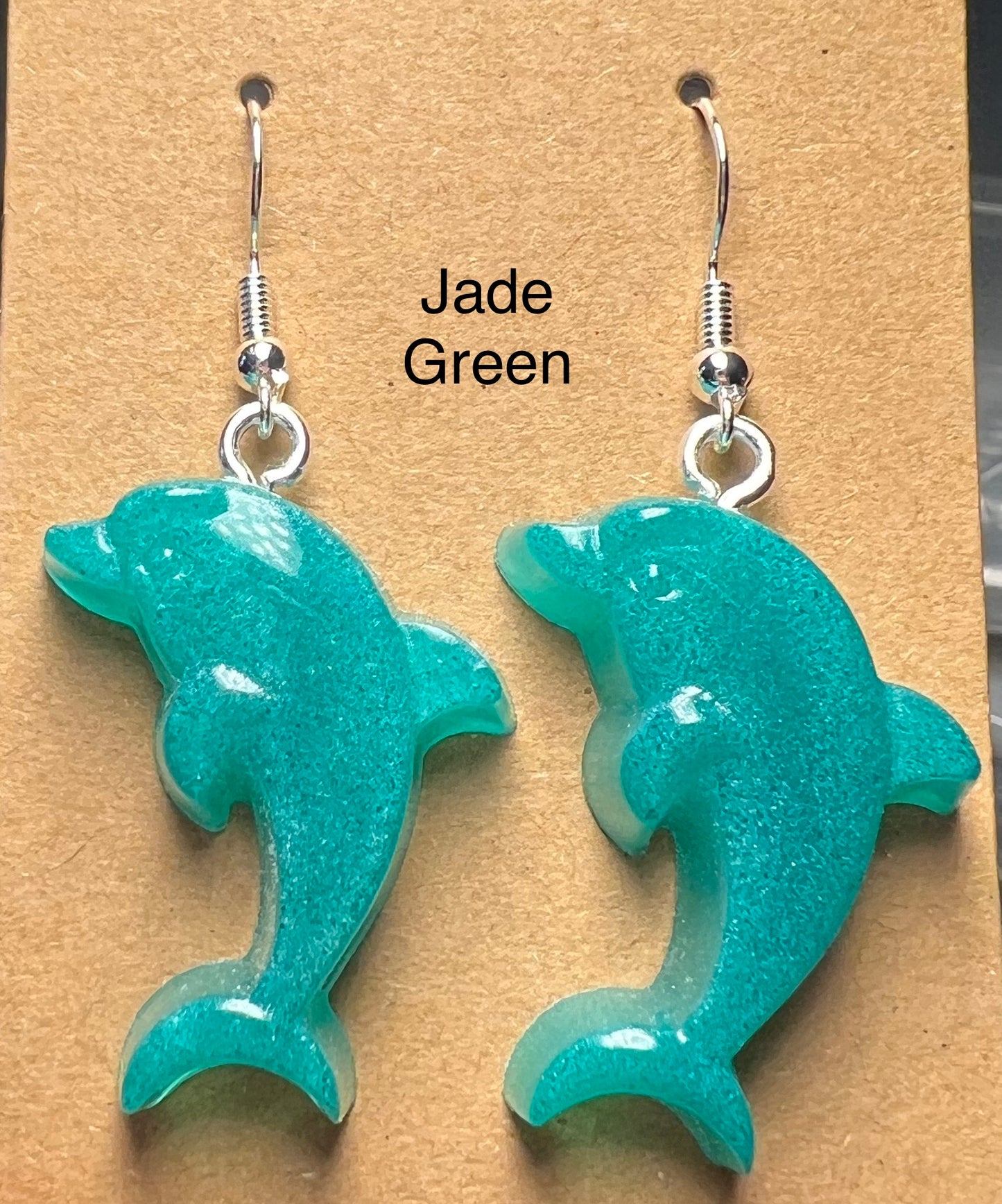 Handmade Colourful Resin Dolphin Earrings