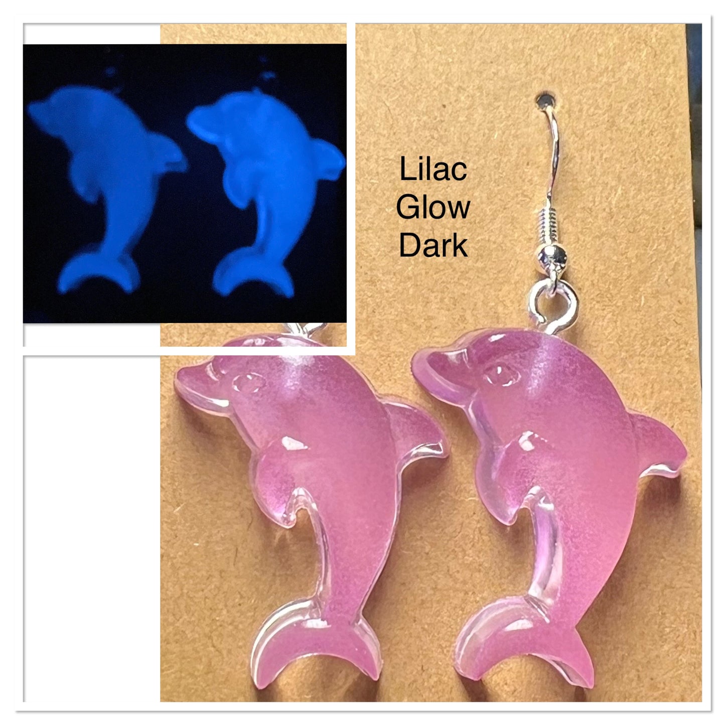 Handmade Colourful Resin Dolphin Earrings