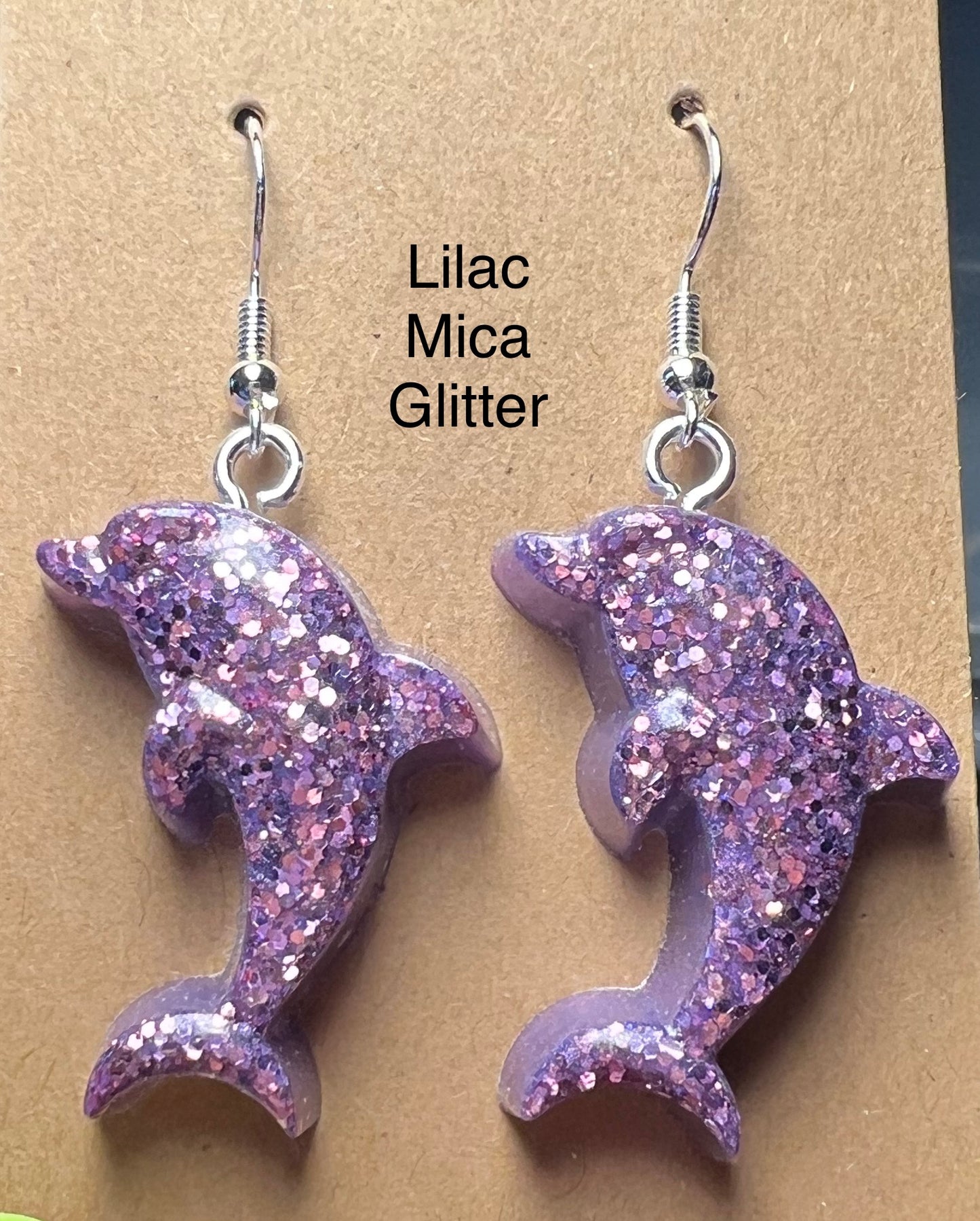 Handmade Colourful Resin Dolphin Earrings