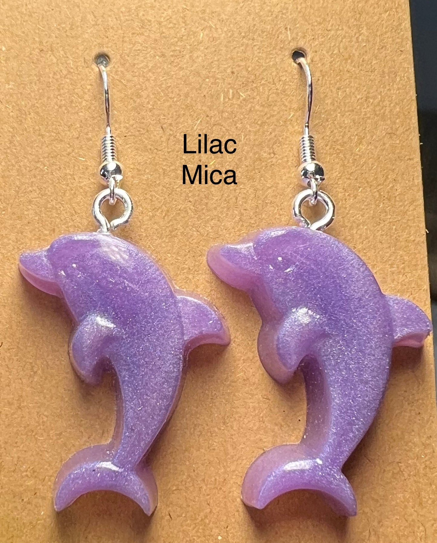 Handmade Colourful Resin Dolphin Earrings