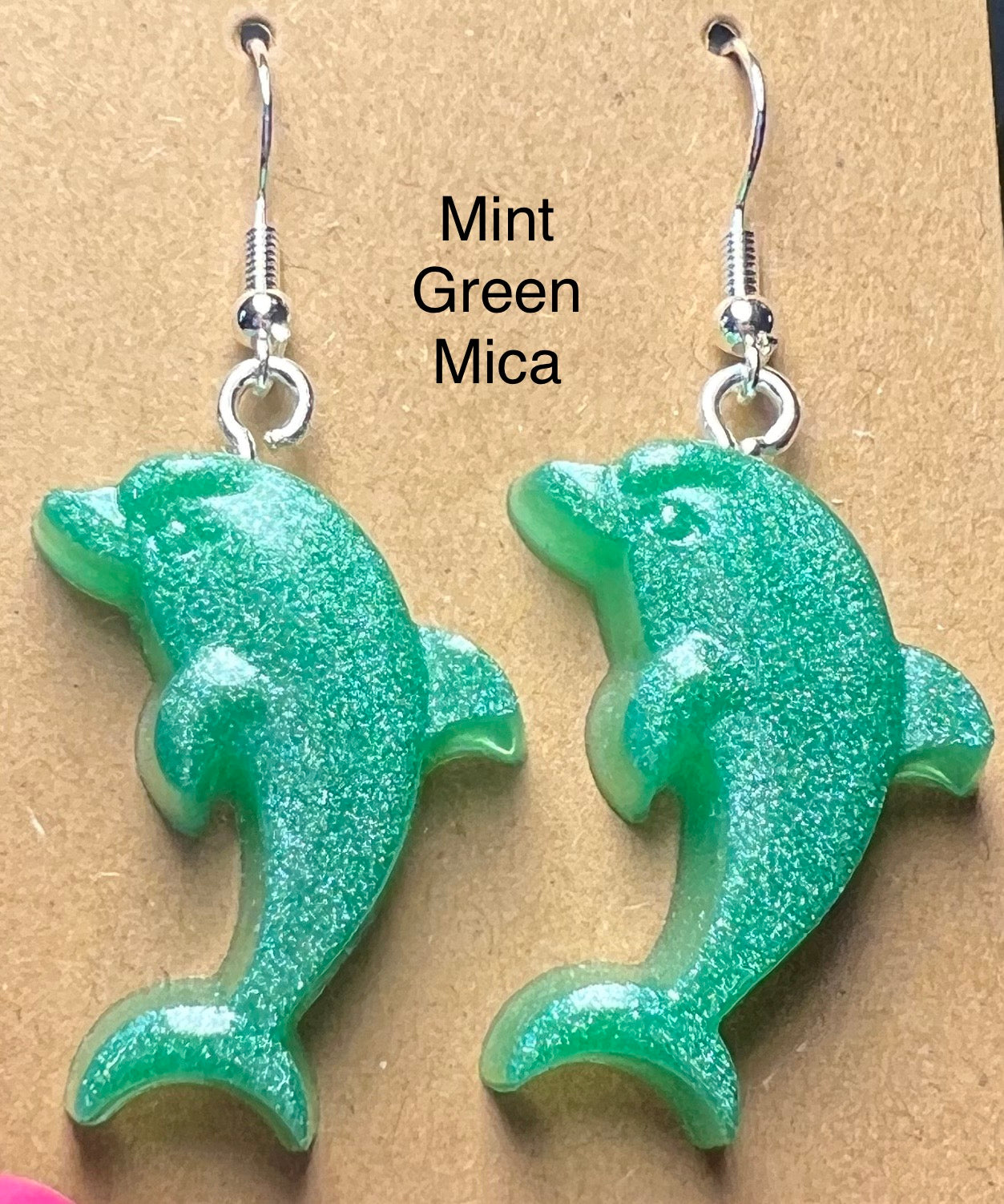 Handmade Colourful Resin Dolphin Earrings