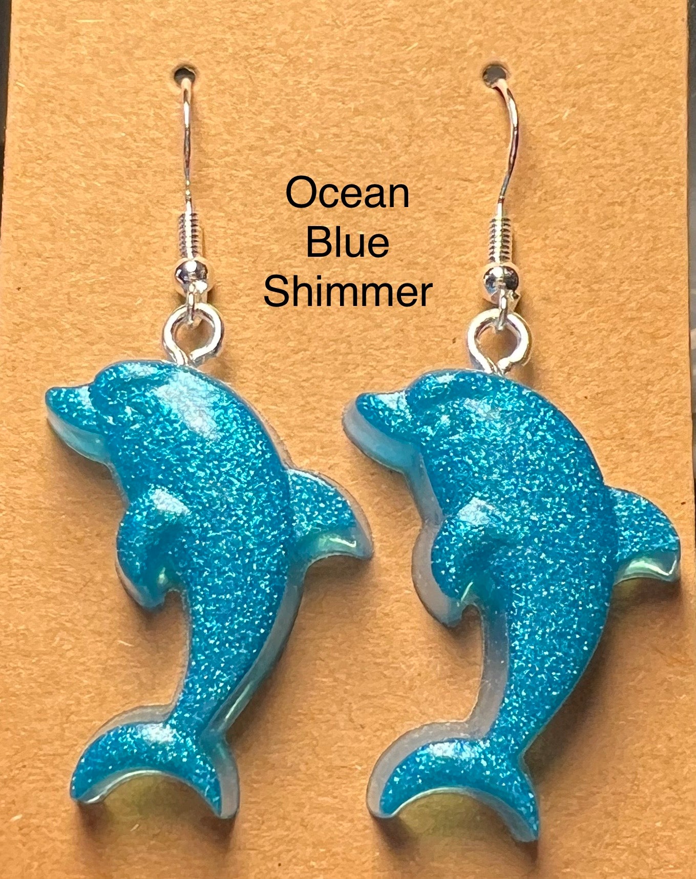 Handmade Colourful Resin Dolphin Earrings