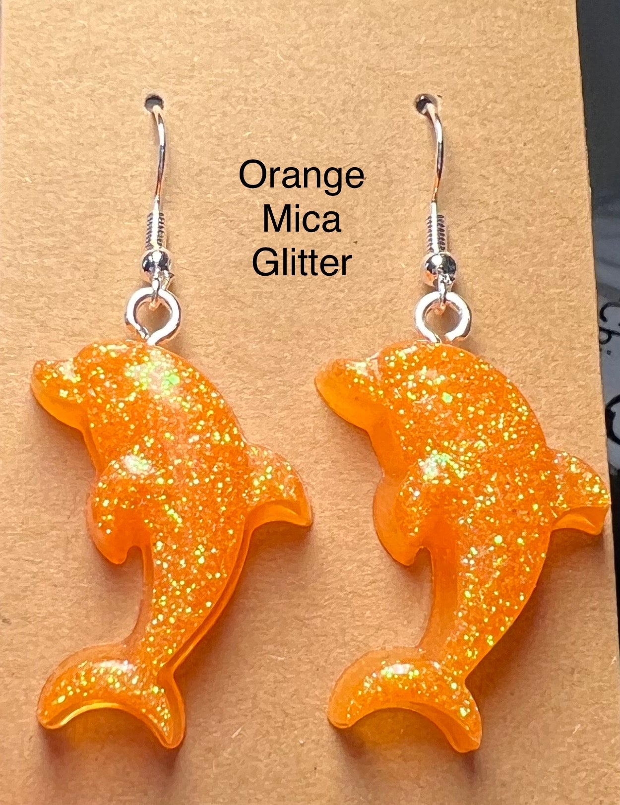 Handmade Colourful Resin Dolphin Earrings