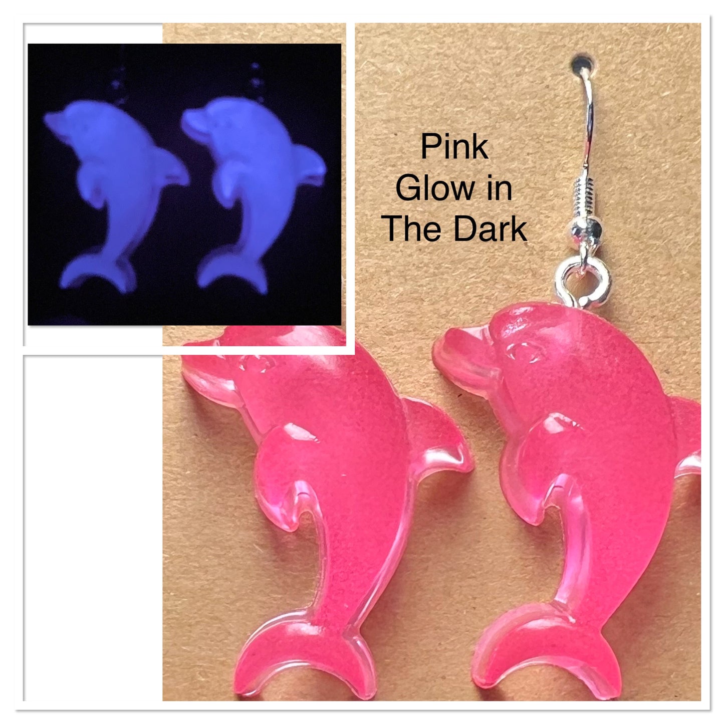 Handmade Colourful Resin Dolphin Earrings