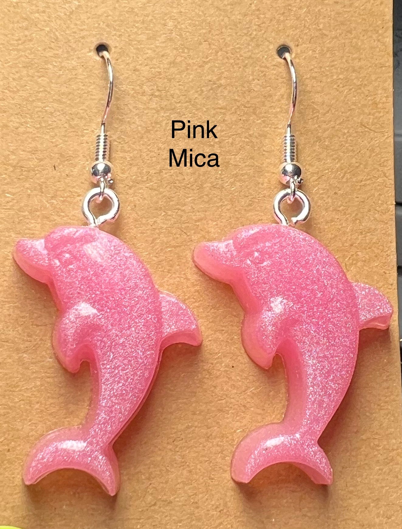 Handmade Colourful Resin Dolphin Earrings
