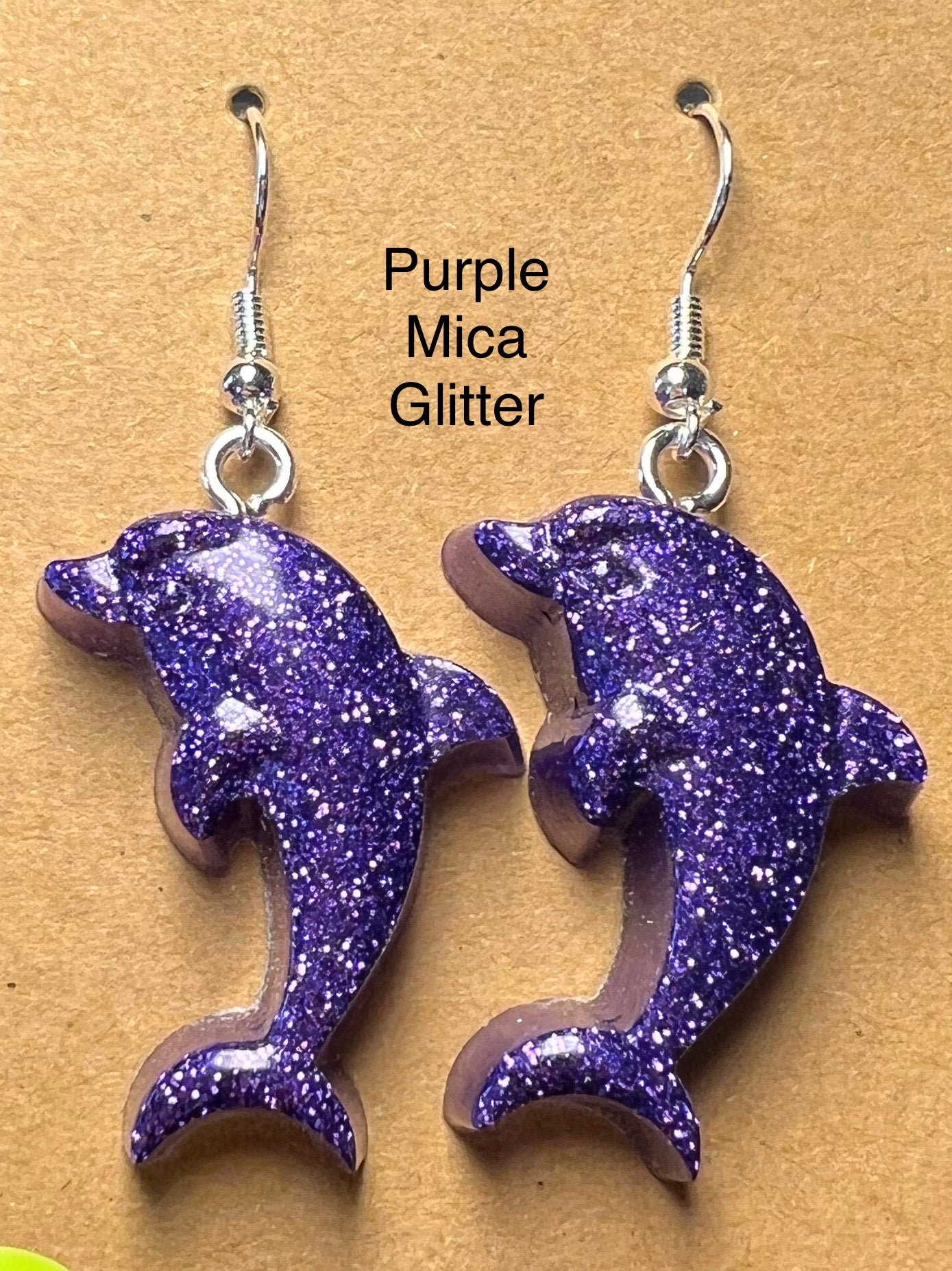 Handmade Colourful Resin Dolphin Earrings