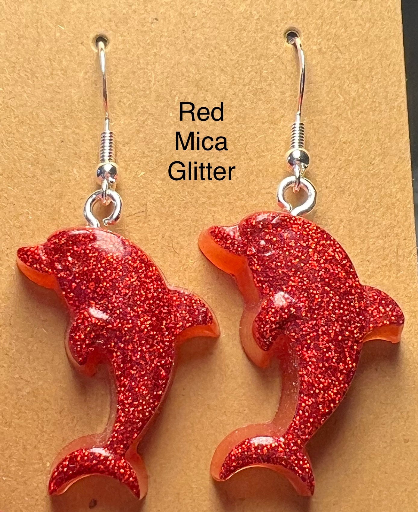 Handmade Colourful Resin Dolphin Earrings