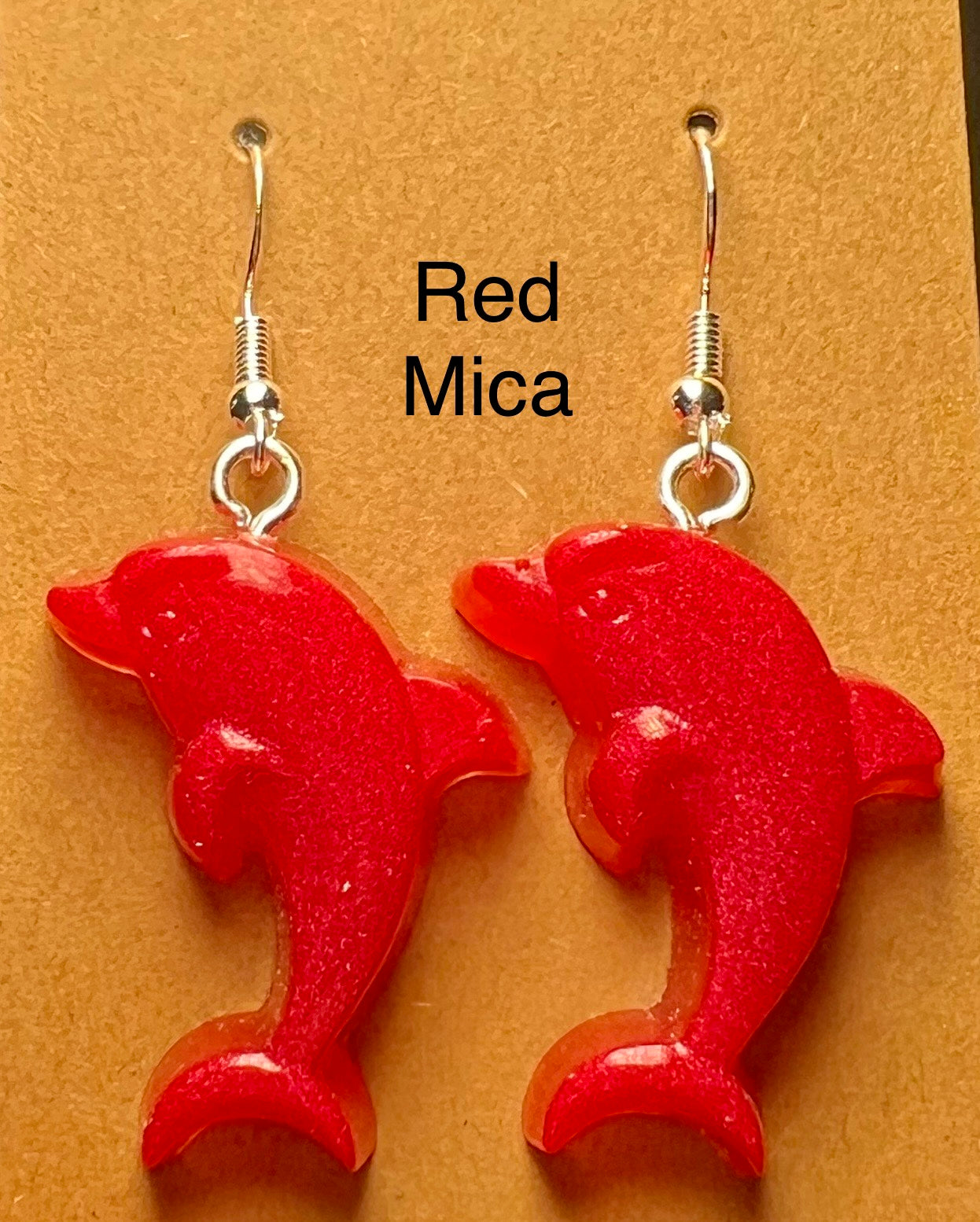 Handmade Colourful Resin Dolphin Earrings