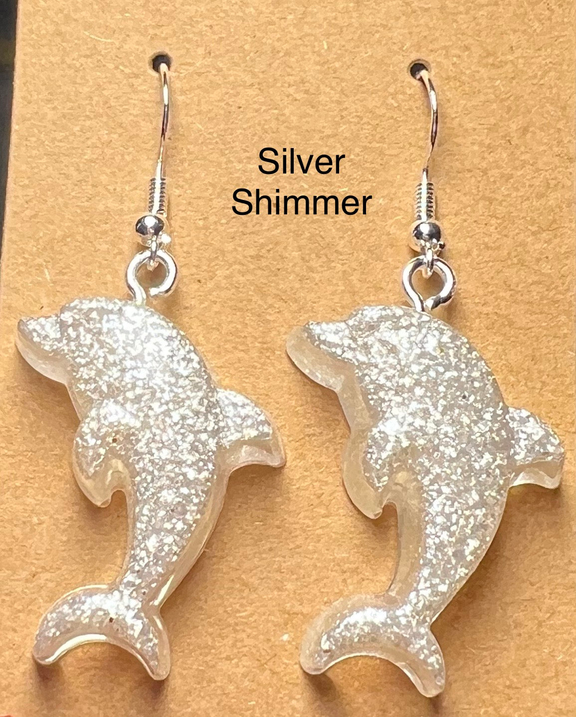 Handmade Colourful Resin Dolphin Earrings