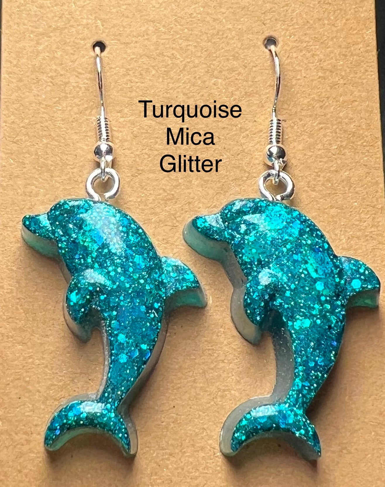 Handmade Colourful Resin Dolphin Earrings