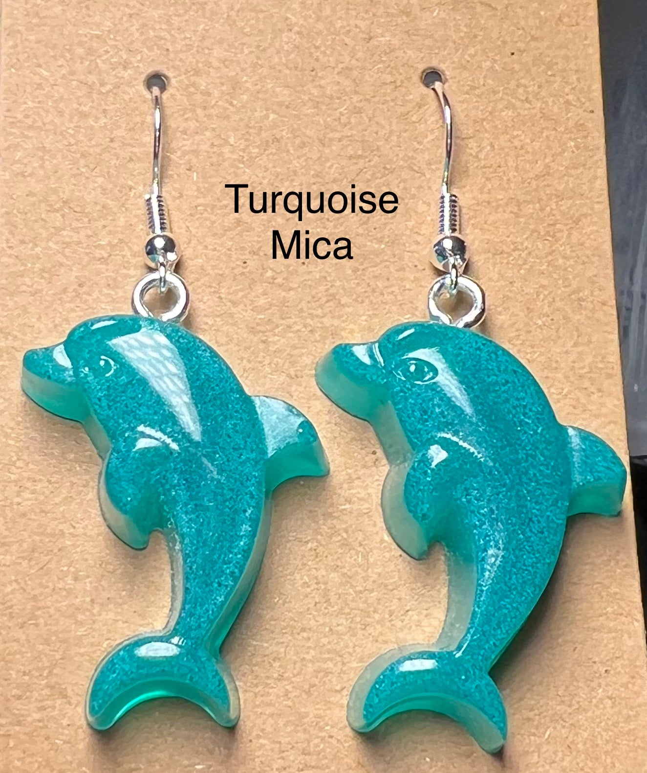 Handmade Colourful Resin Dolphin Earrings