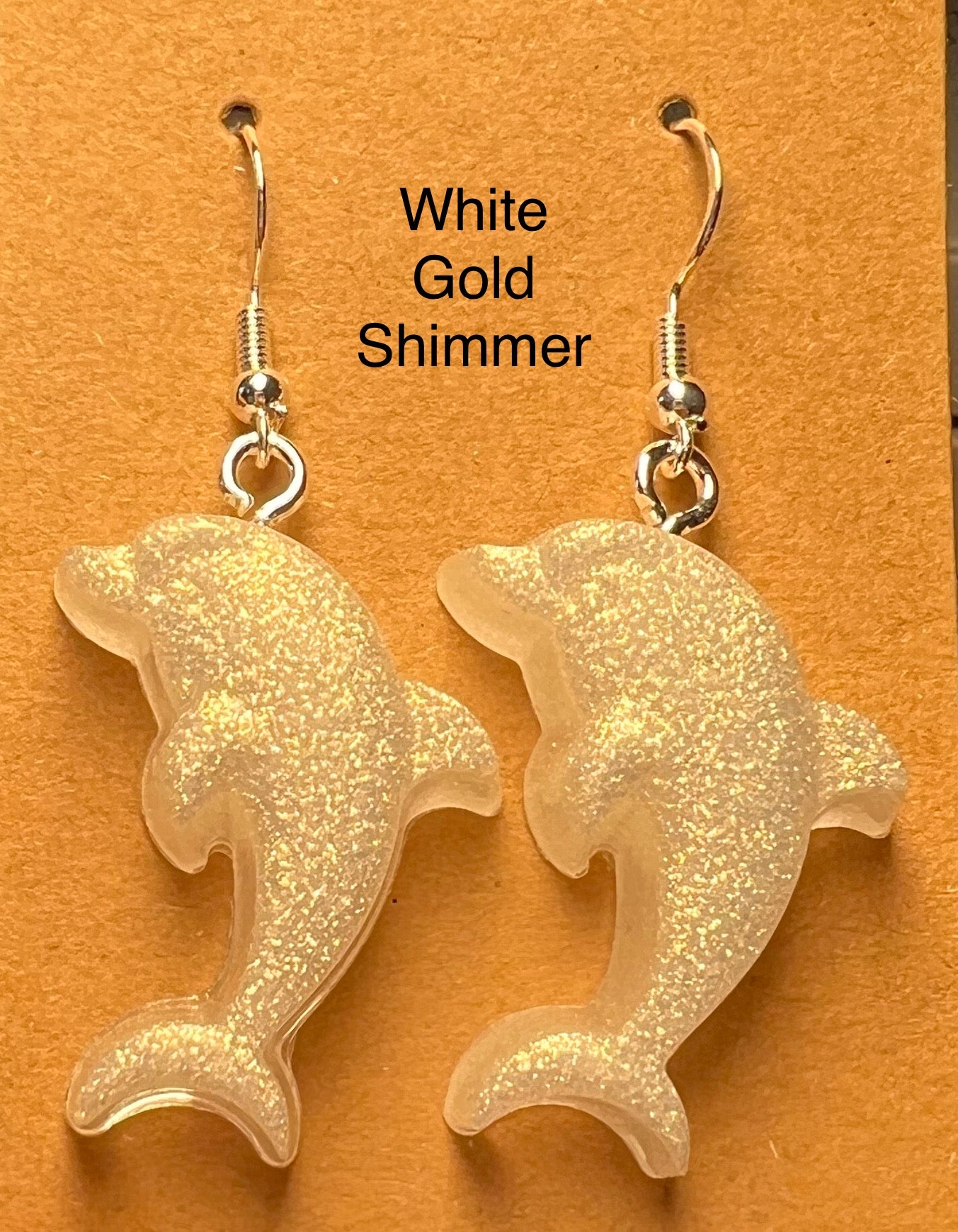 Handmade Colourful Resin Dolphin Earrings