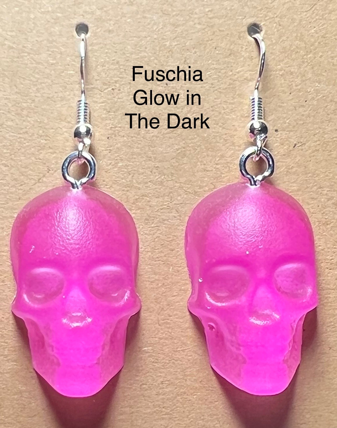 Handmade Colourful Resin Skull Earrings