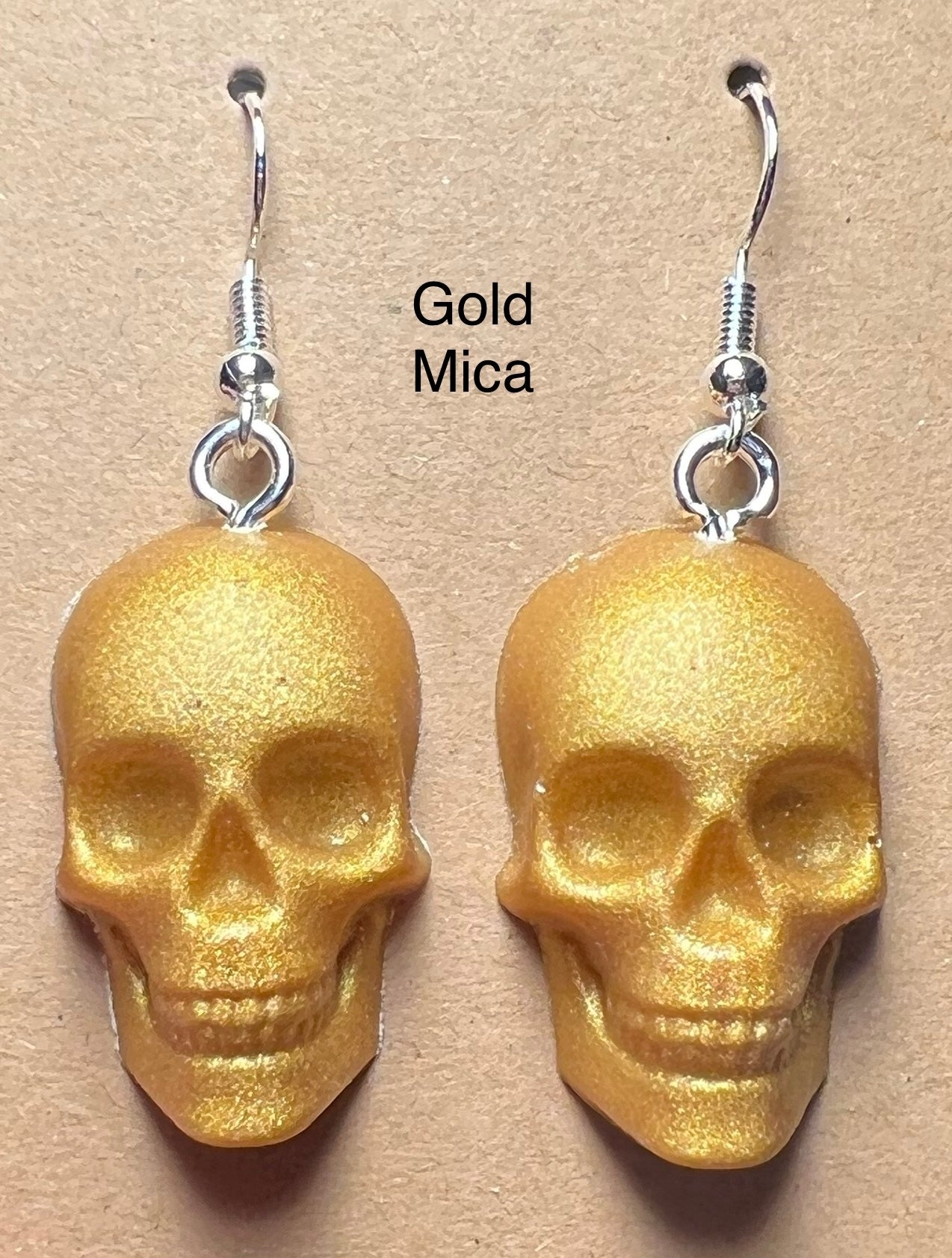 Handmade Colourful Resin Skull Earrings