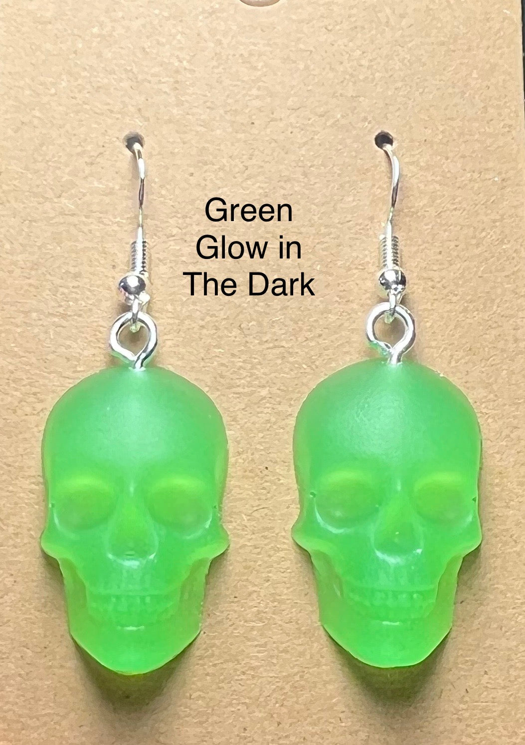 Handmade Colourful Resin Skull Earrings