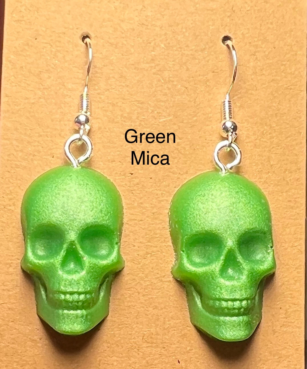 Handmade Colourful Resin Skull Earrings