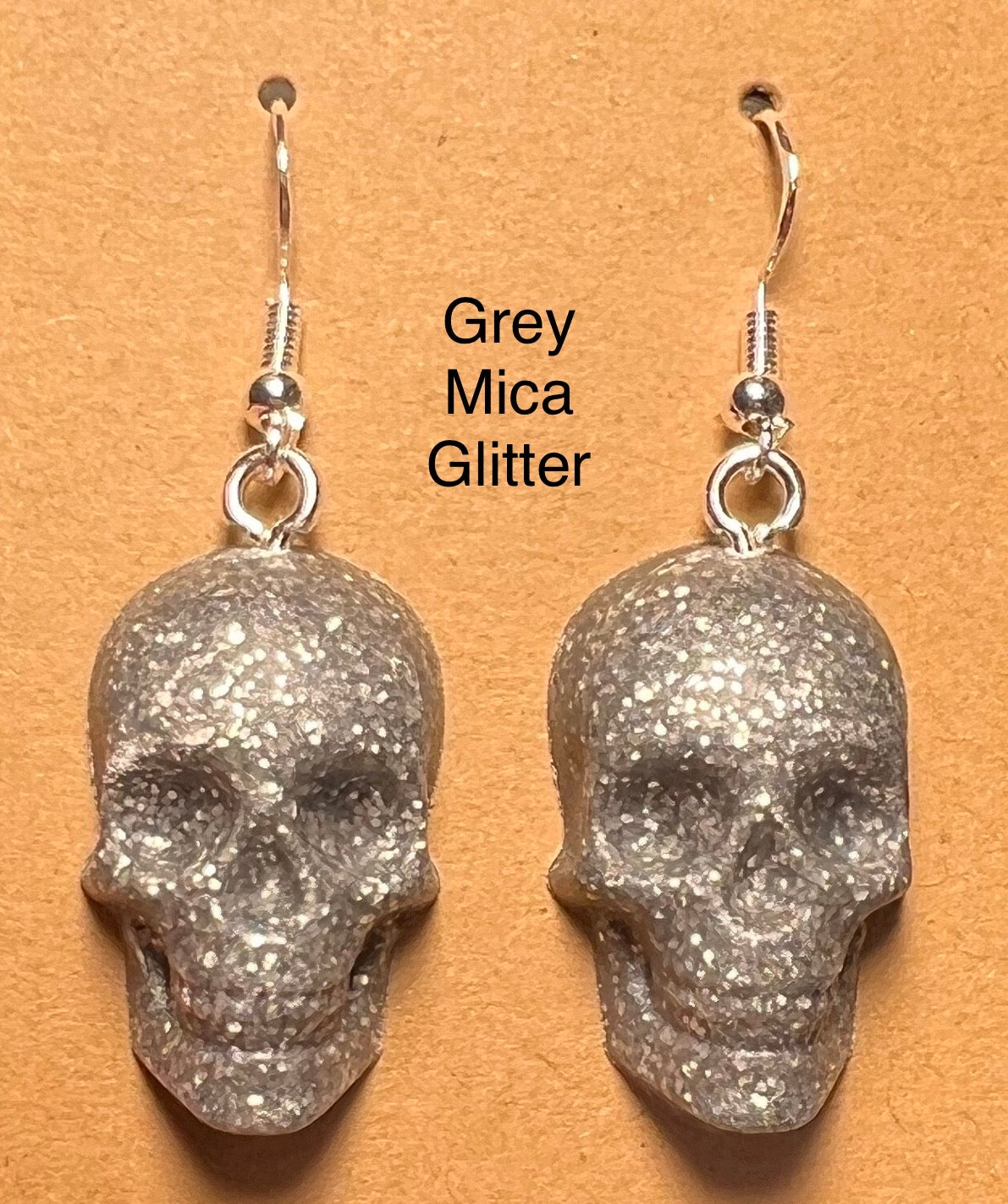 Handmade Colourful Resin Skull Earrings