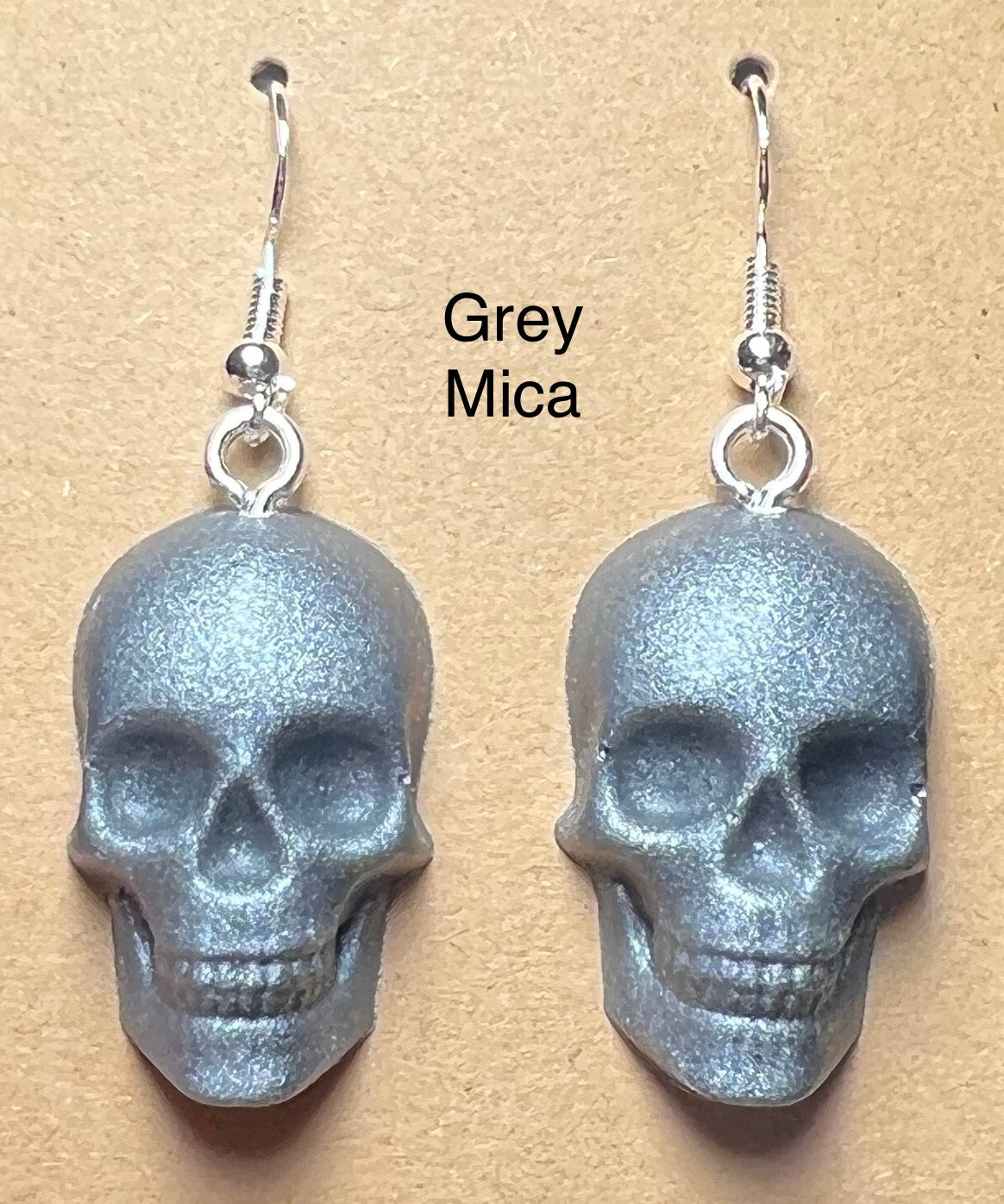 Handmade Colourful Resin Skull Earrings
