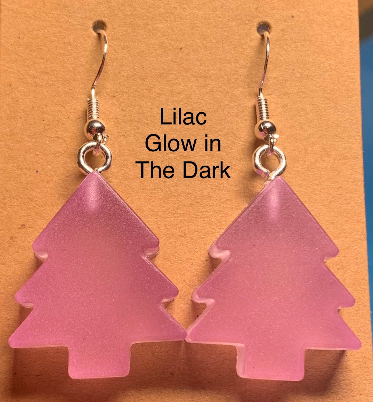 Handmade Colourful Resin Christmas Tree Earrings