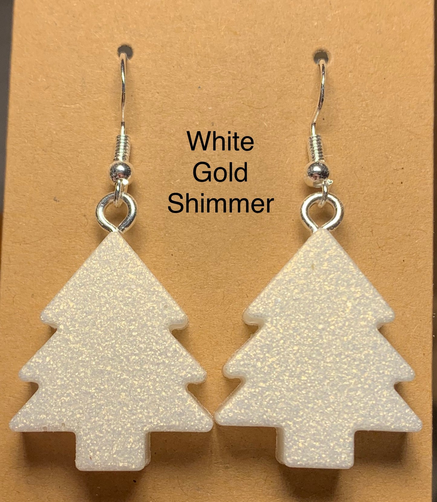 Handmade Colourful Resin Christmas Tree Earrings