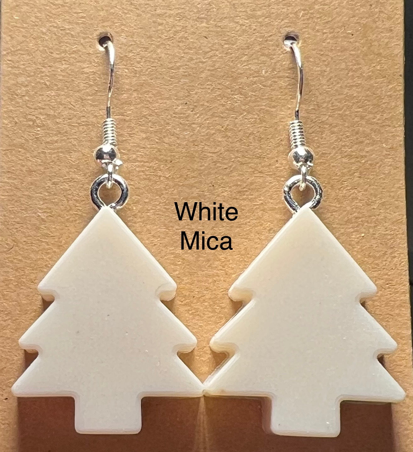 Handmade Colourful Resin Christmas Tree Earrings