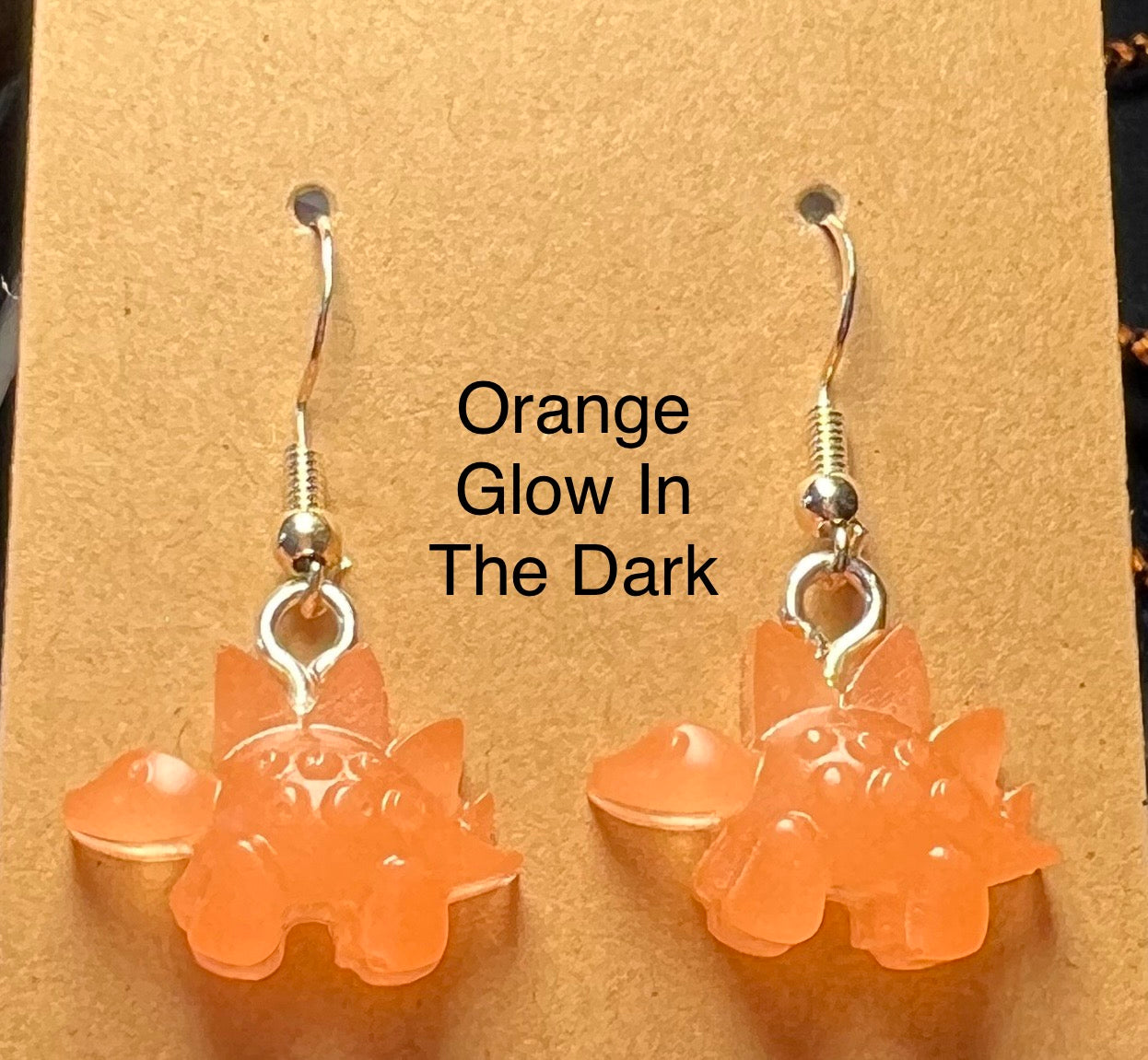 Handmade Colourful Resin Stegosaurus Earrings
