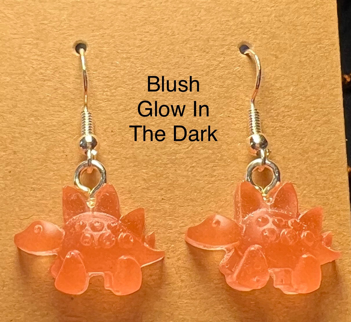 Handmade Colourful Resin Stegosaurus Earrings