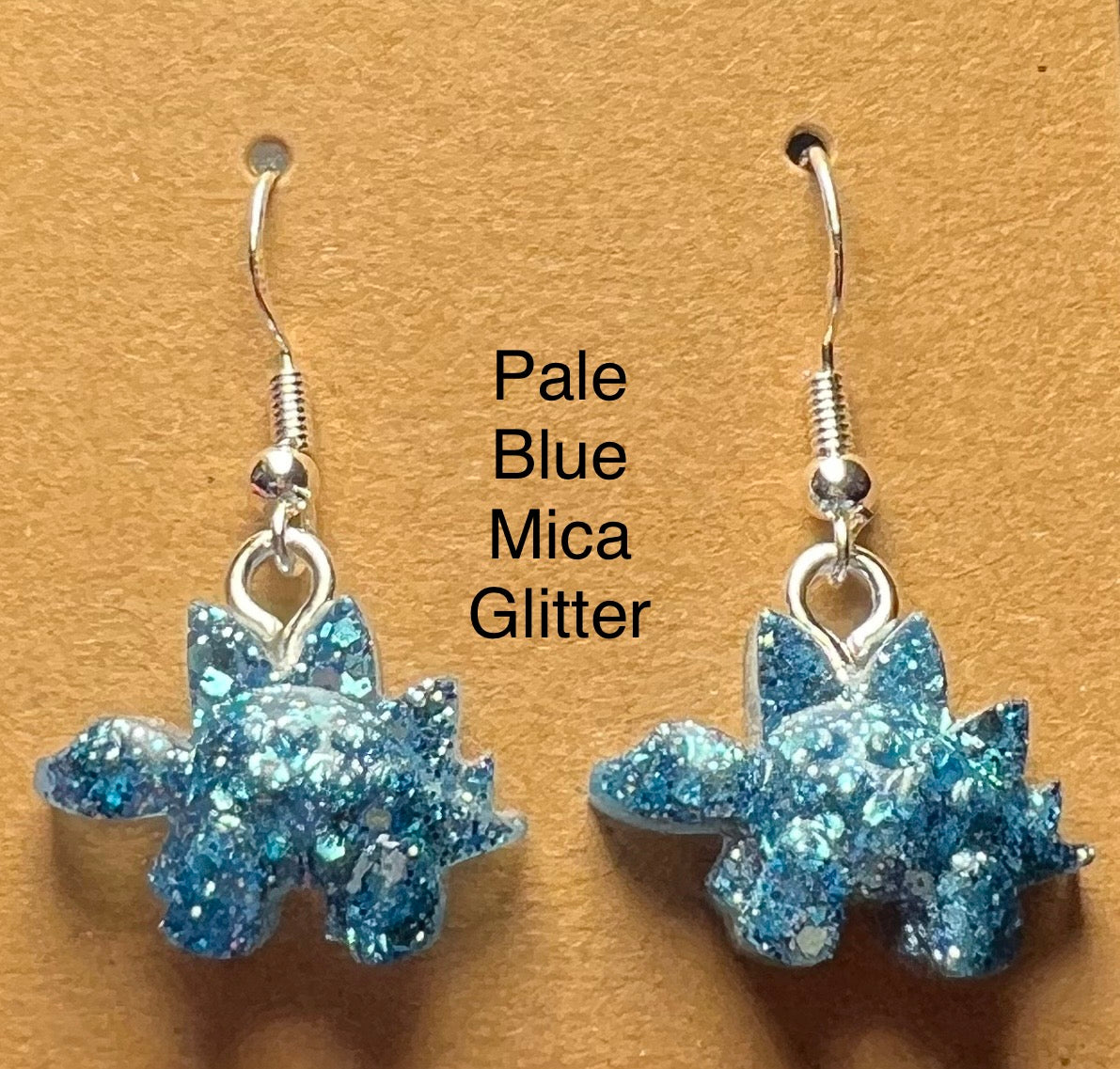 Handmade Colourful Resin Stegosaurus Earrings