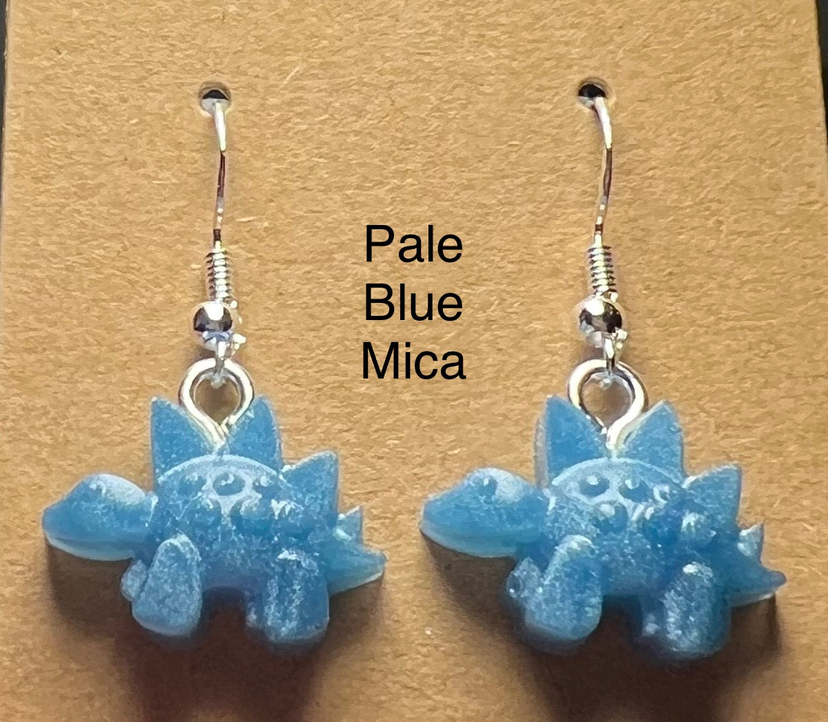 Handmade Colourful Resin Stegosaurus Earrings