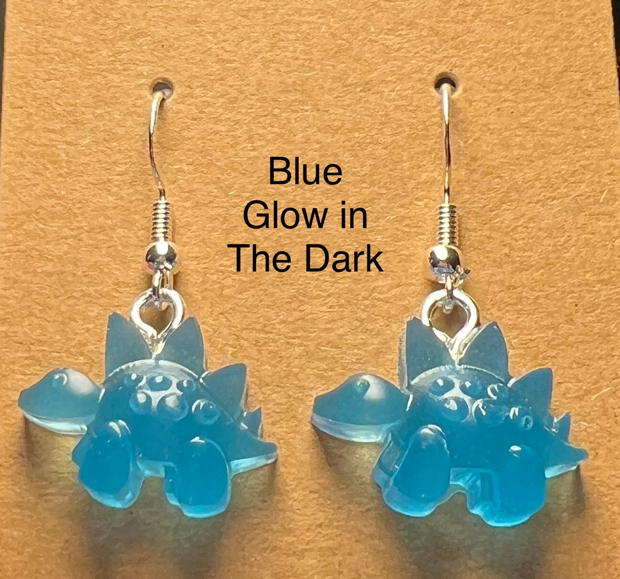 Handmade Colourful Resin Stegosaurus Earrings