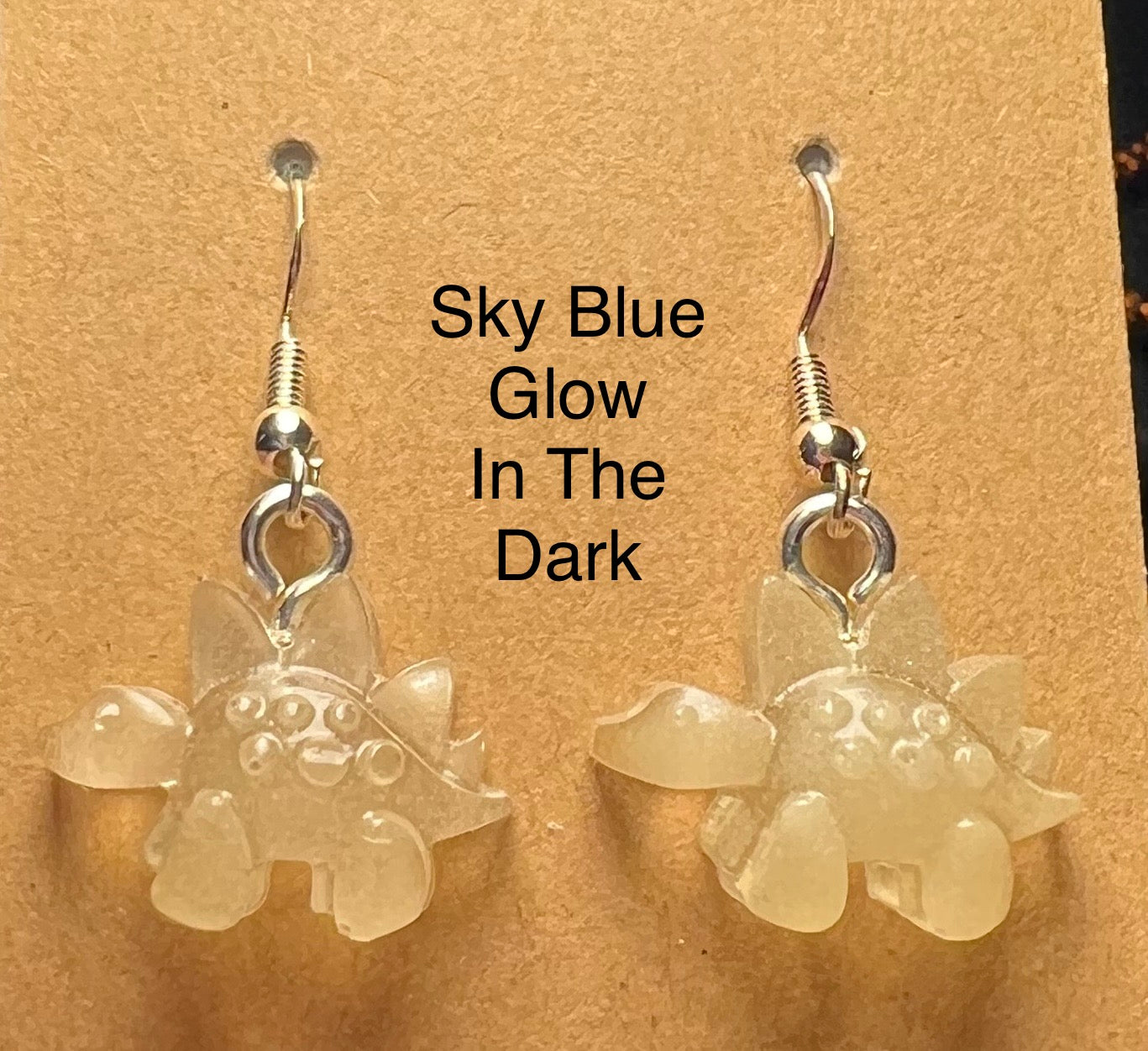 Handmade Colourful Resin Stegosaurus Earrings