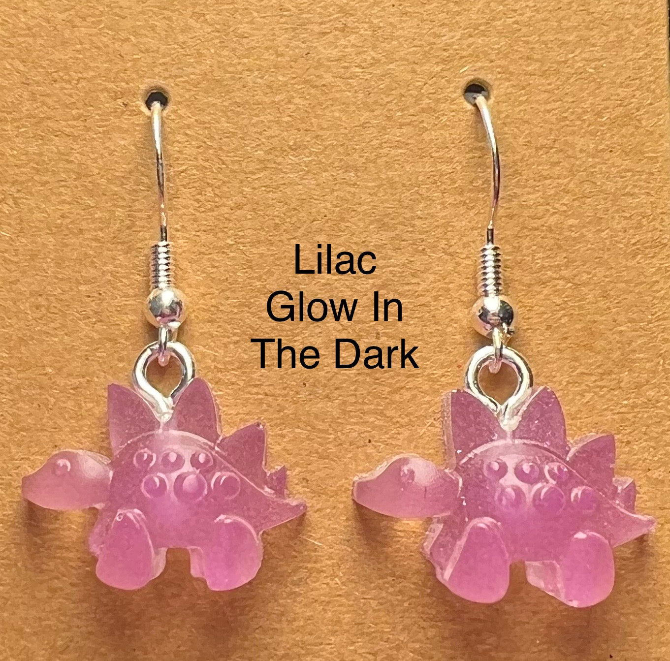 Handmade Colourful Resin Stegosaurus Earrings