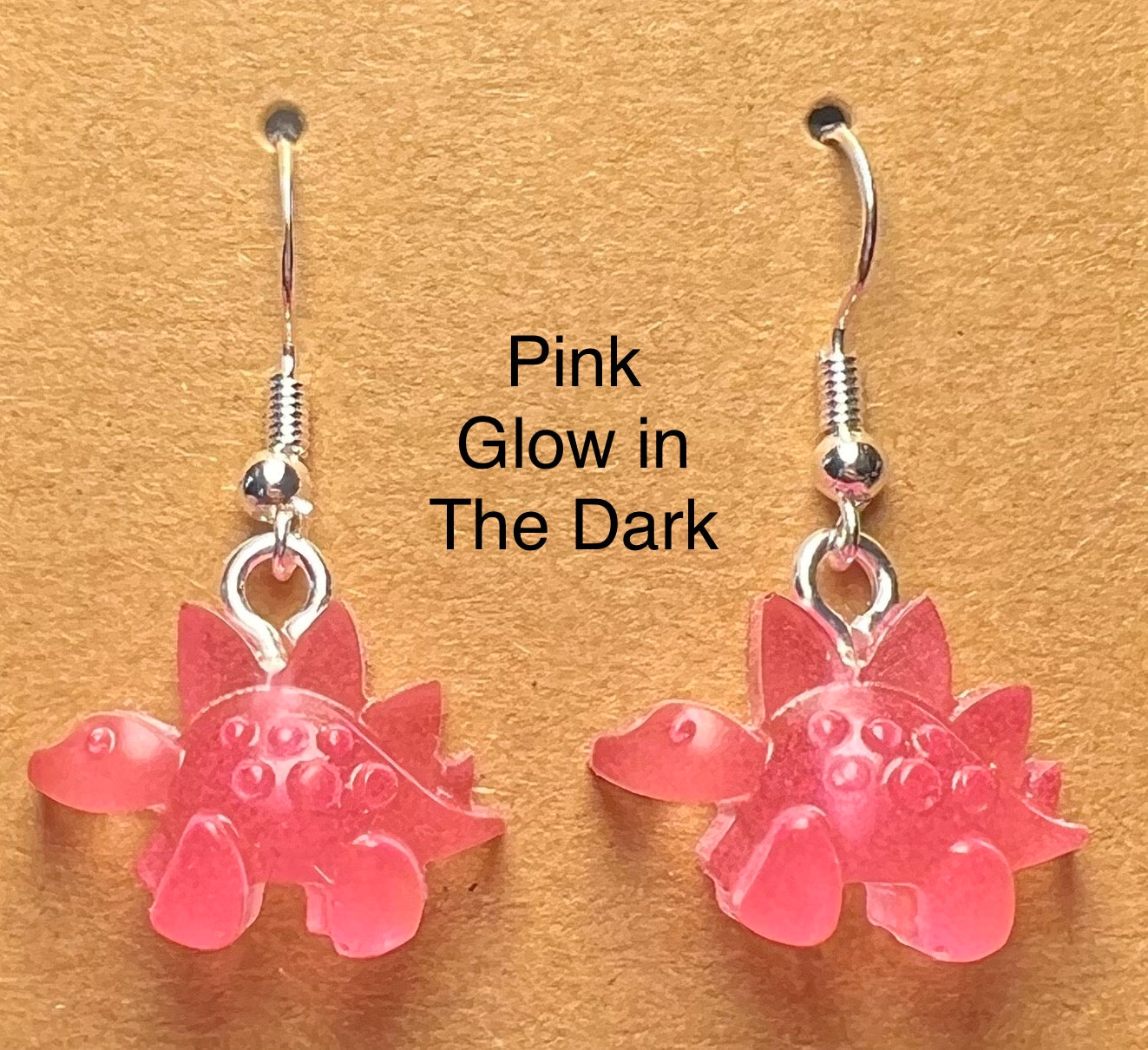 Handmade Colourful Resin Stegosaurus Earrings