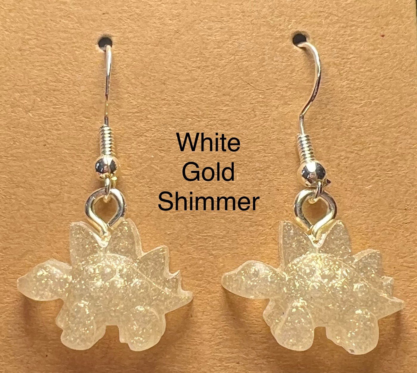 Handmade Colourful Resin Stegosaurus Earrings